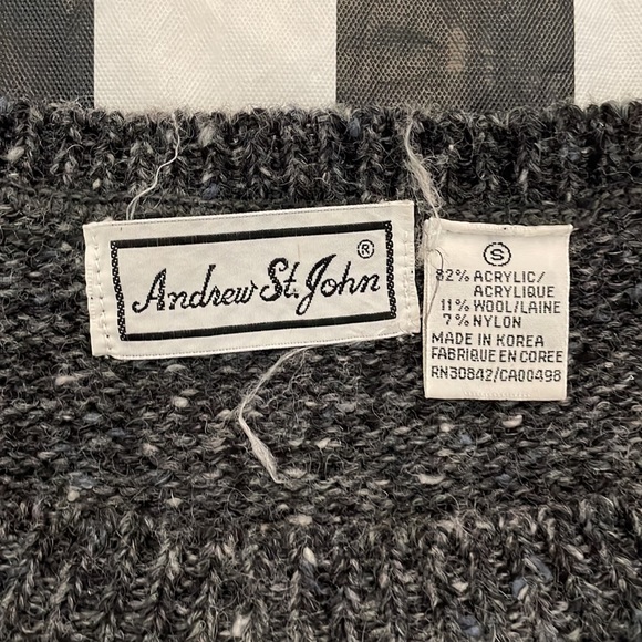 Vintage Andrew St John Sz S Wool/ Acrylic Blend Sweater Vest - Picture 2 of 7